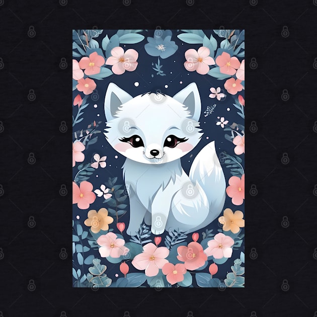 Kawaii arctic fox by Spaceboyishere